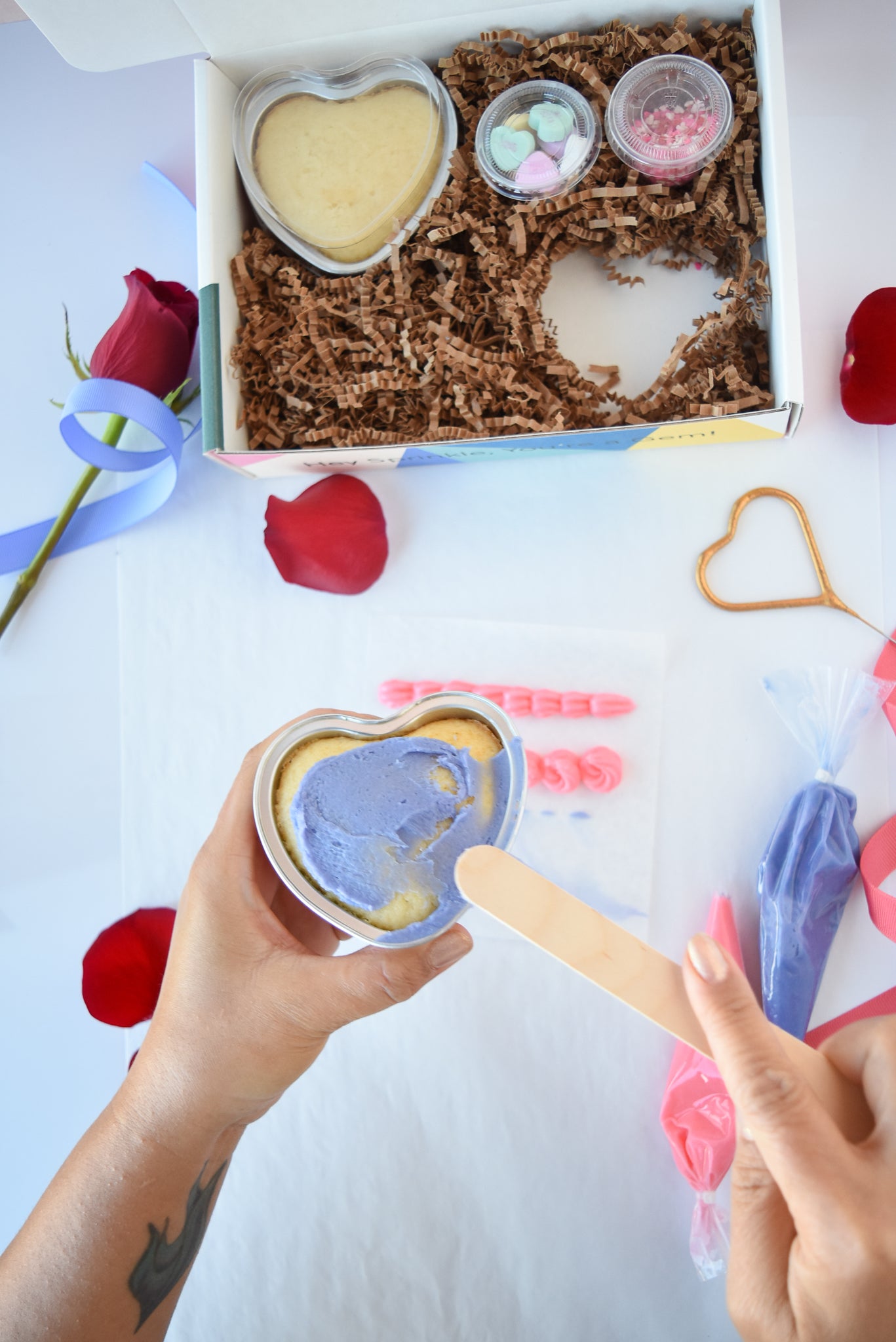 Create your own cakes. DIY cake kit shipped fresh and ready to decorate with all the sprinkles, icing, and supplies.