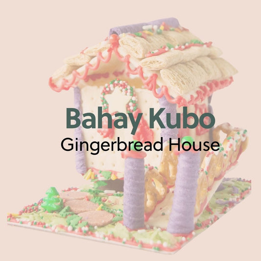 Bahay Kubo Gingerbread House by Sprinkles & Gems, a creative, LA-based bakery. Design your own Filipino inspired gingerbread house with everything you need in the box.